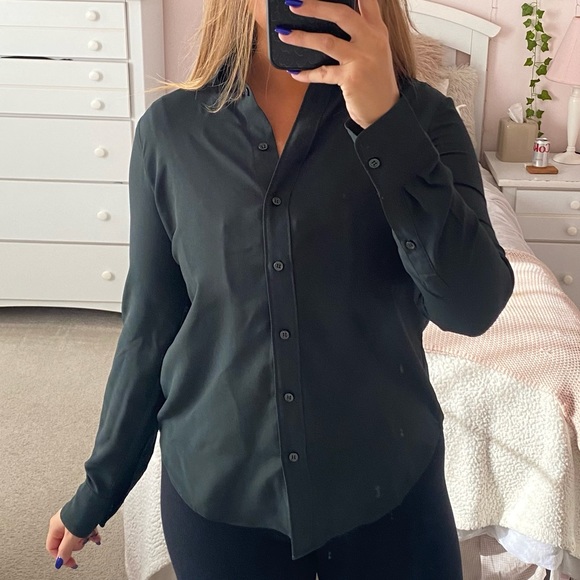 Deep Green Button Up - Picture 1 of 4